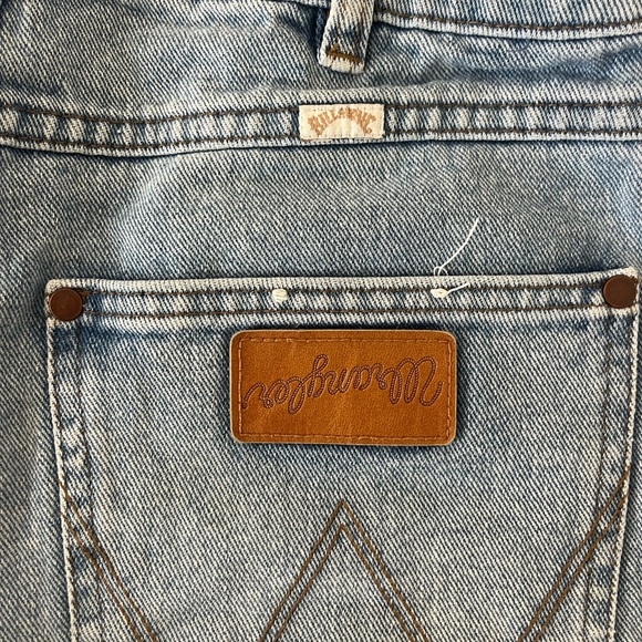 Wrangler Blue Jean Shorts with Distressed Patchwork - Picture 6 of 8
